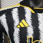 Juventus 2023/2024 Long Sleeve Home Kit - Image 4