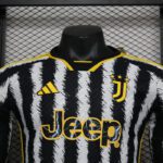 Juventus 2023/2024 Long Sleeve Home Kit - Image 3