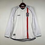 2002 Retro England Home Jersey Long Sleeve